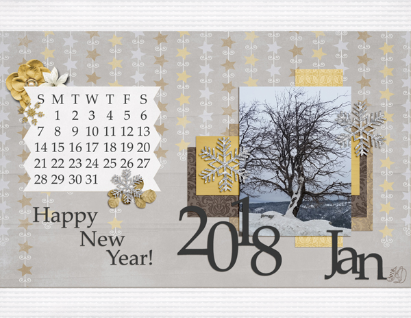Jan 2018 calendar