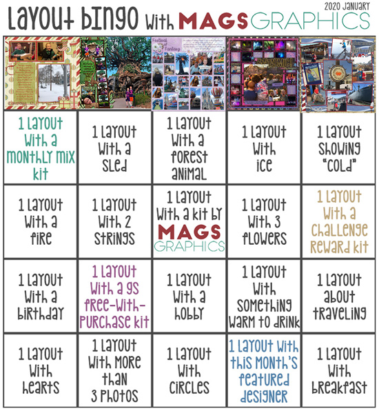 Jan 2020 Layout Bingo