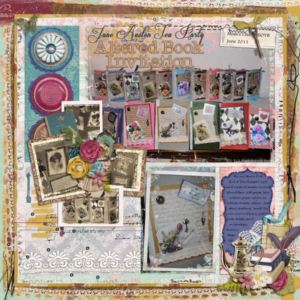 Jane Austen Tea Party Altered Book Invitation