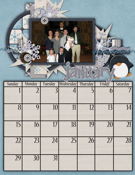 January 2012 Calendar
