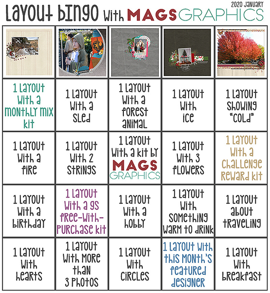January 2020 Bingo Card