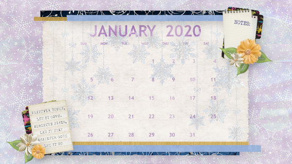 January 2020 calendar