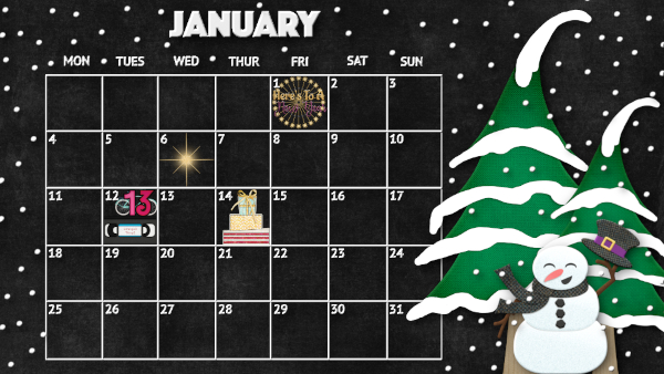 January 2021 Calendar