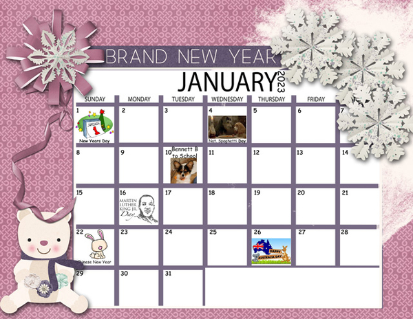January 2023 Sum-Up Calendar