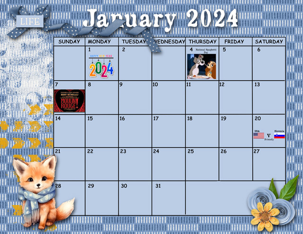 January 2024 Calendar