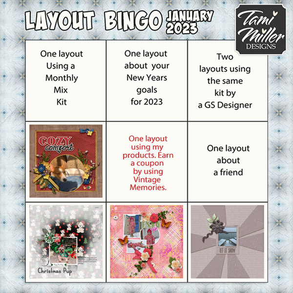 January 23 Layout Bingo