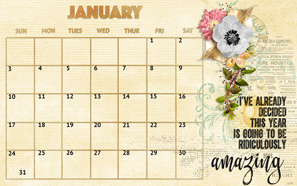 January desktop for 2021