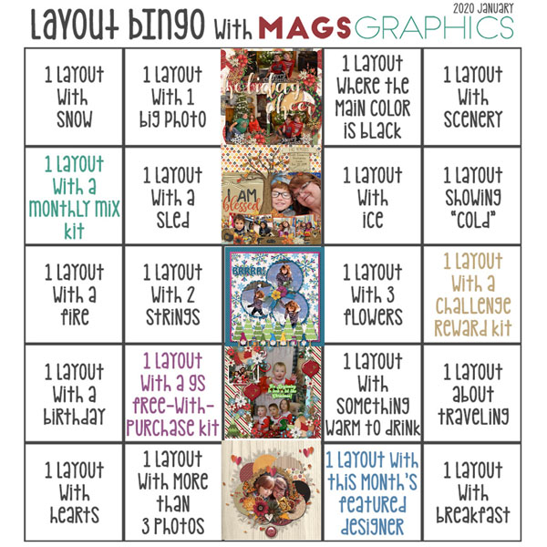 January Layout Bingo