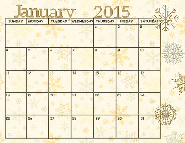 January Sum Up Calendar