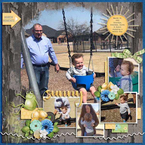 Jaxon + Grandpa enjoying Spring day at the park 3.21.21