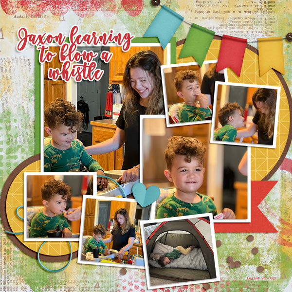 Jaxon learns what a whistle is thanks to Aunt Abigail - 8.26.2022