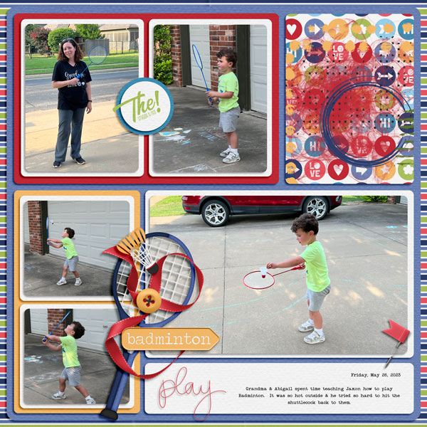 Jaxon playing Badminton with Grandma 5.26.2023