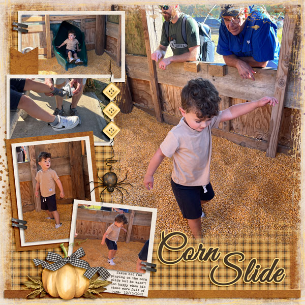 Jaxon trying out the Corn Slide 10.15.2022