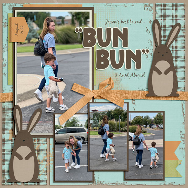 Jaxon with Bun Bun + Aunt Abigail - Aug 2022