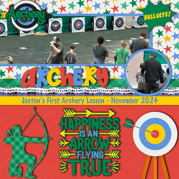 Jaxton's First Archery tournament Archery tsk