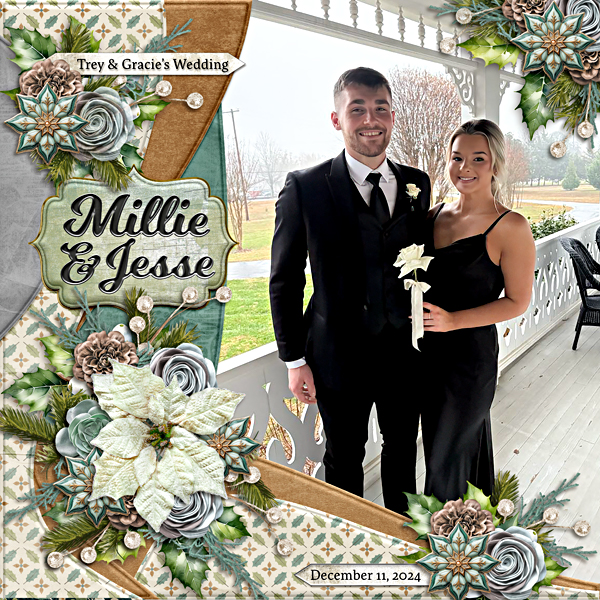 Jesse and Millie at a friends wedding