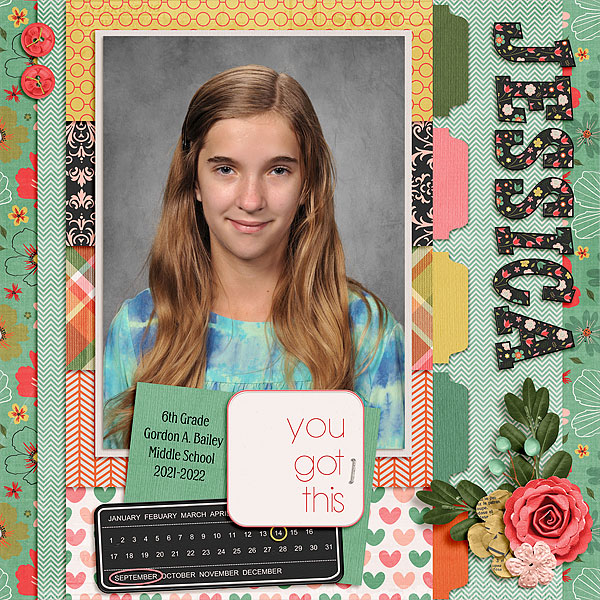 Jessica's 6th Grade School Photo