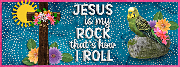 Jesus is my rock Facebook header