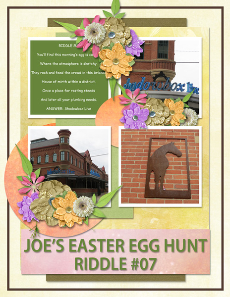 Joe's Easter Egg Hunt Riddle #7
