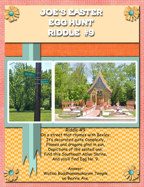 Joe's Easter Egg Hunt Riddle #9
