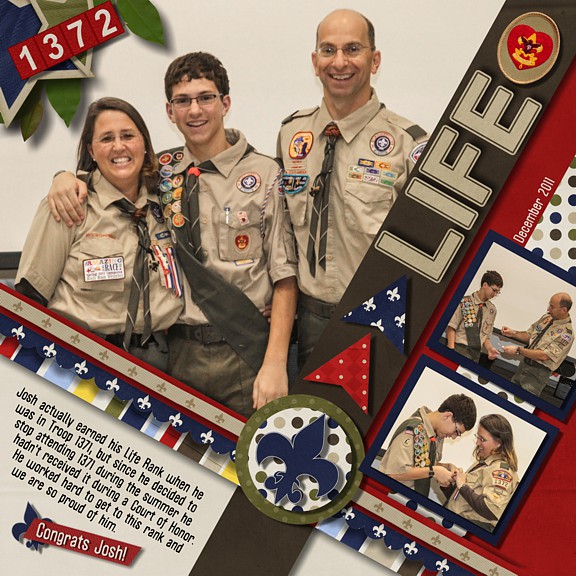 Josh getting Life Scout