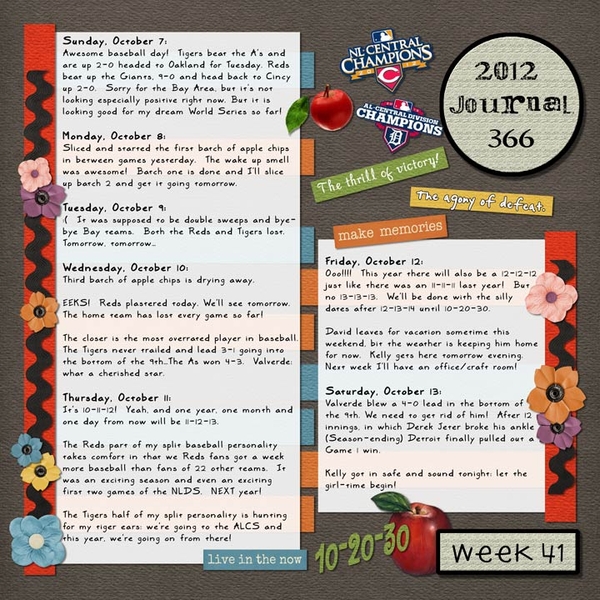 Journal 366, Week 41