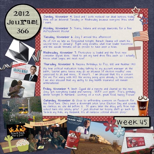 Journal 366, Week 45