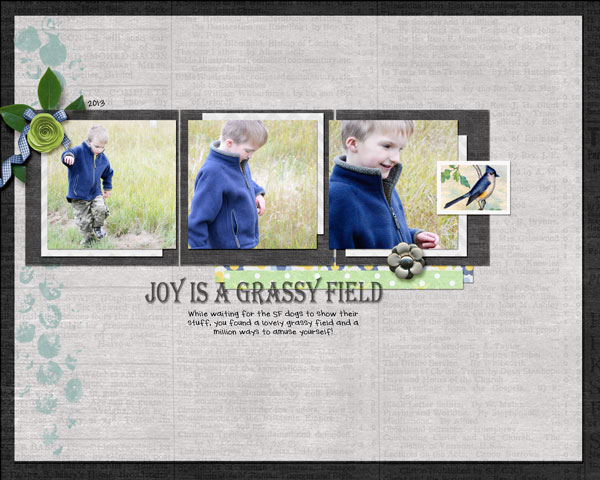 joy in a grassy field