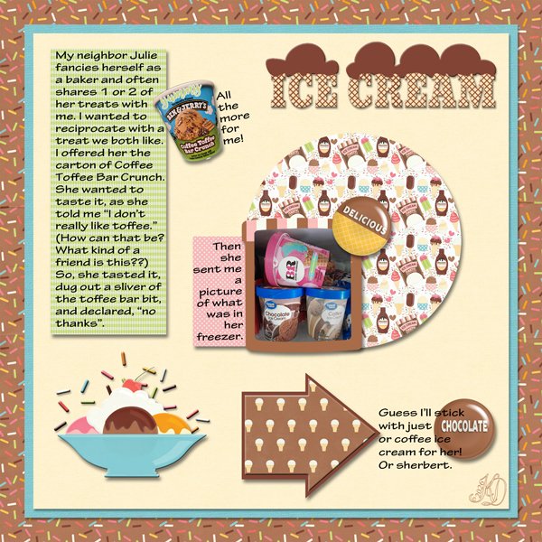 Julie's ice cream likes