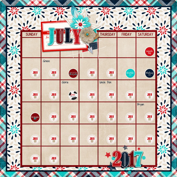 July 2017 Calendar