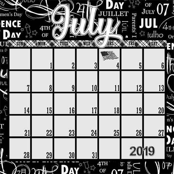July 2018 (Becky's Calendar)