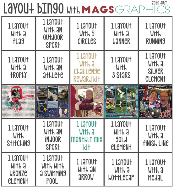 July 2020 Bingo Card