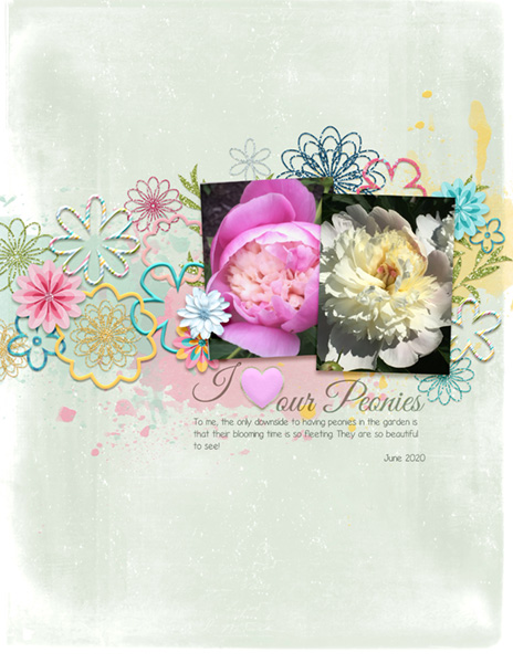 July 2020 Template 1 Challenge - Our Peonies