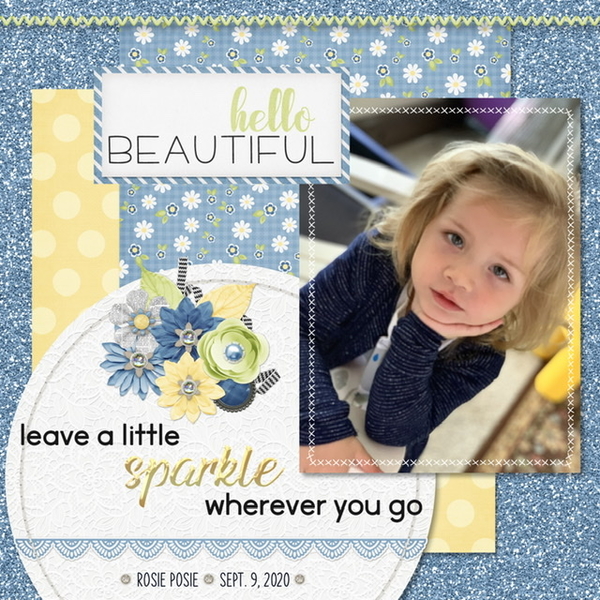 July 2020 Word Art Challenge: Hellow Beautiful