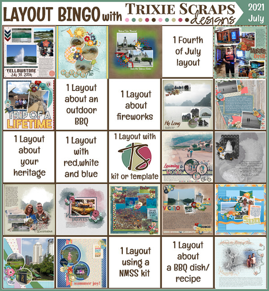 July 2021 Bingo challenge