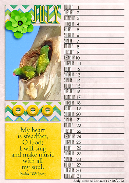 July 2024 Calendar page