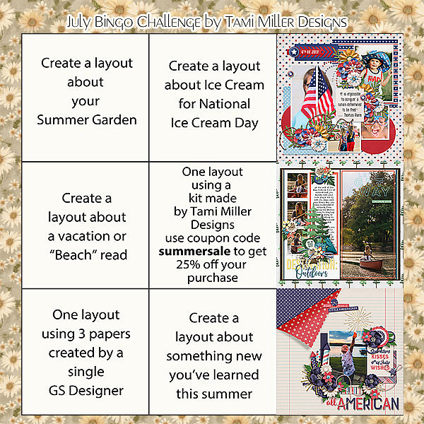 July Bingo Board