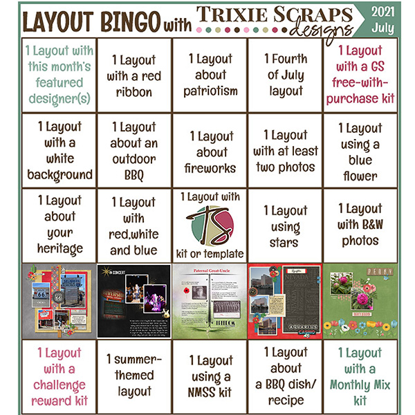 July Bingo Challenge