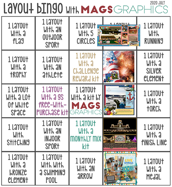 July bingo with MagsGraphics