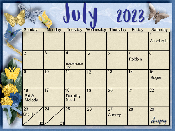 July Calendar  2023