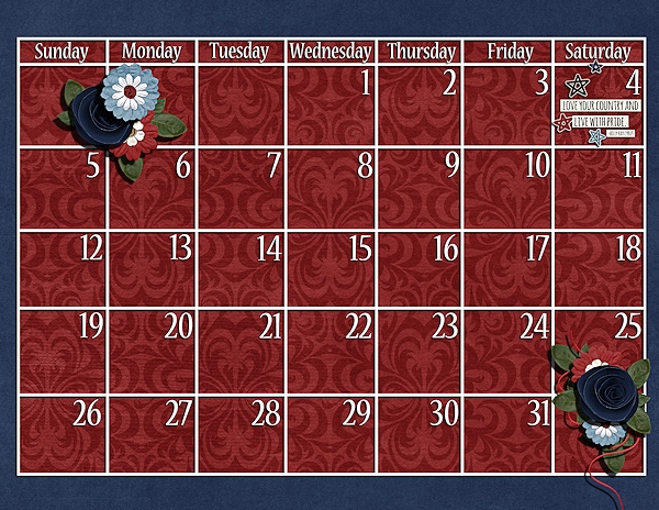 July Calendar bottom