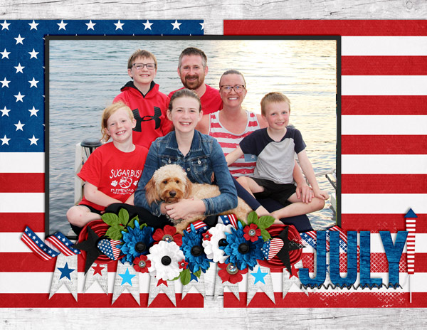 July Calendar Topper