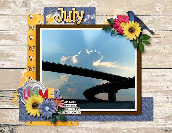 July calendar topper