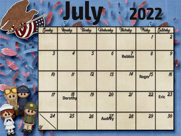 July Calendar