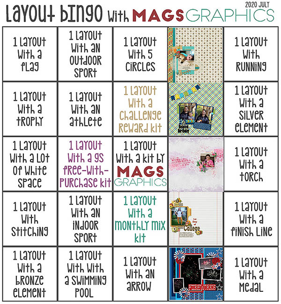 July Layout Bingo