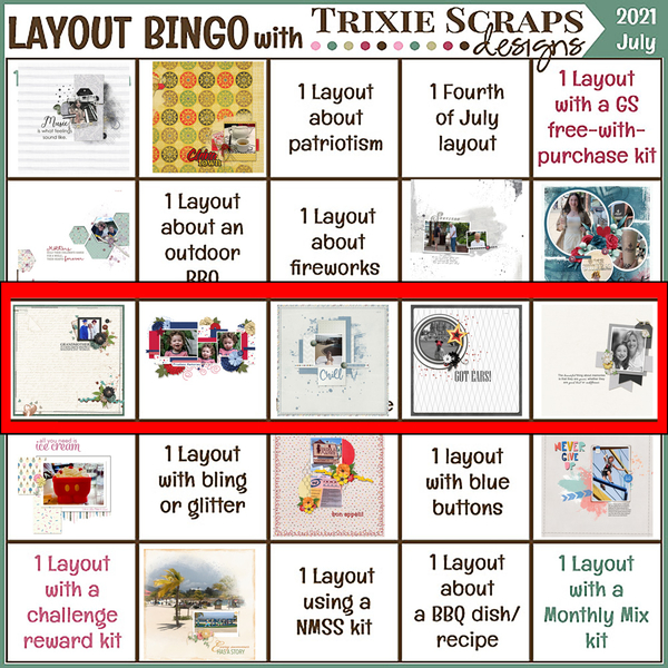 July Layout Bingo