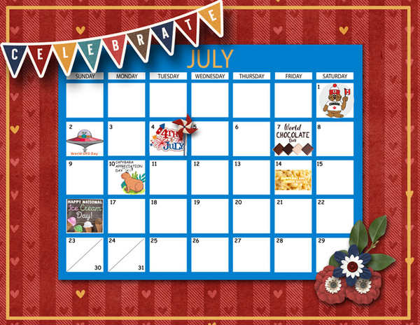 July Mini Kit Calendar