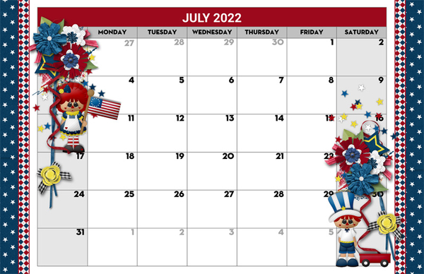 July School Calendar