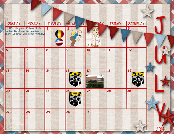 July Sum Up Calendar