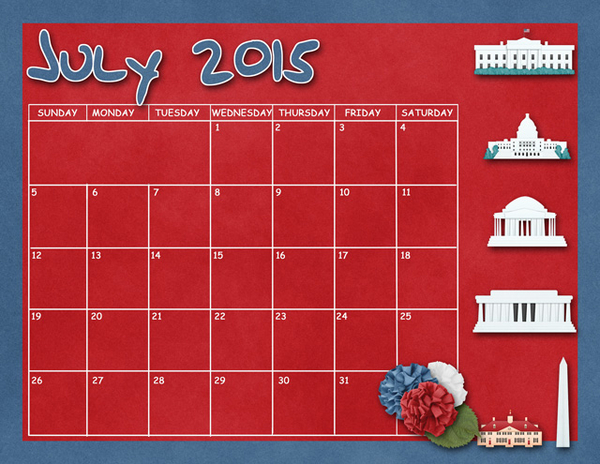 July Sum Up Calendar